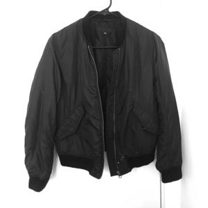 Black Bomber jacket from uniqlo